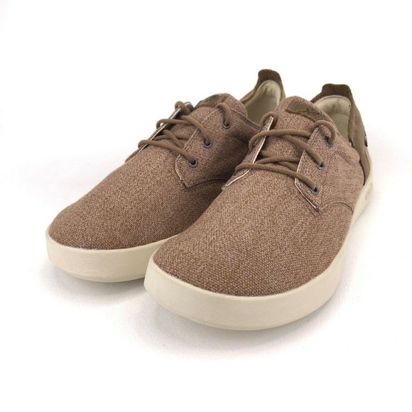 Chaco Davis Lace Casual Brown Canvas Shoes 11 - Picture 3 of 7